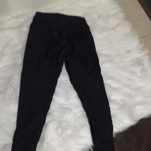Black textured leggings - Picture 1 of 4